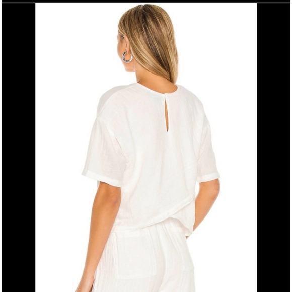 REVOLVE x DAVID LERNER SIMONE OVERLAP CROP TEE CROPPED CREWNECK PACK KEYHO… - Picture 3 of 10